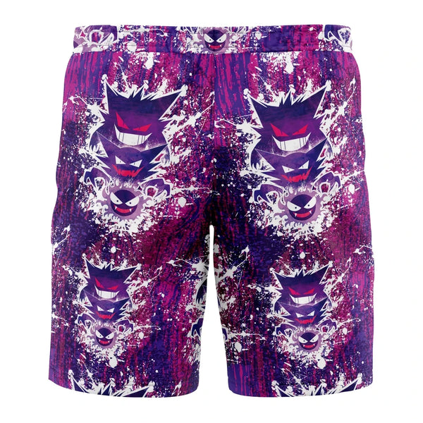 Ghostly Evolution Ghastly Haunter Gengar Pokemon Board Shorts Swim Trunks