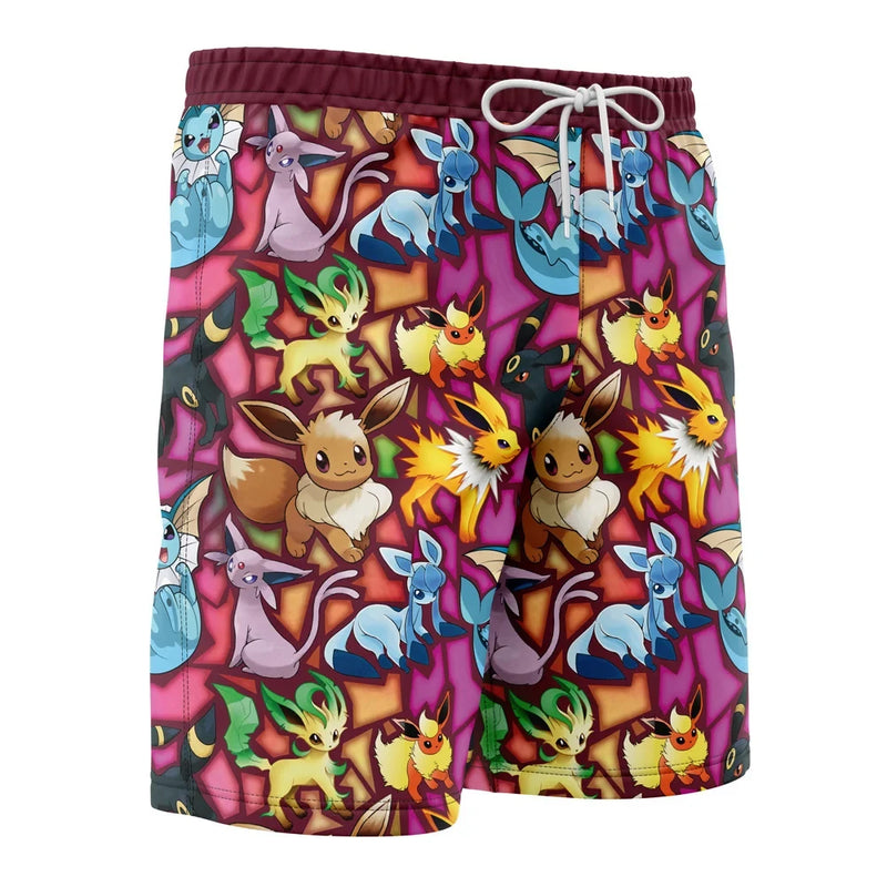 Eevee Evolutions Pokemon Board Shorts Swim Trunks