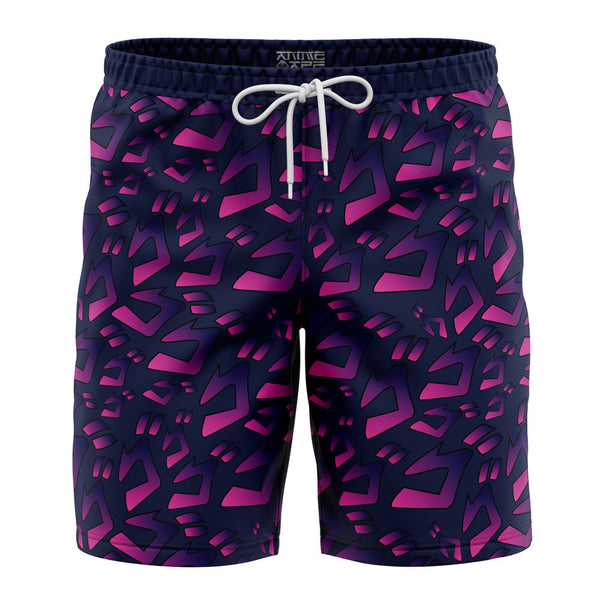 Menacing Aura JoJo’s Bizarre Adventure Board Shorts Swim Trunks