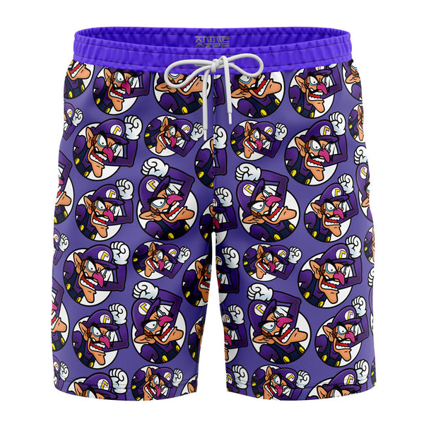 Waluigi Super Mario Board Shorts Swim Trunks