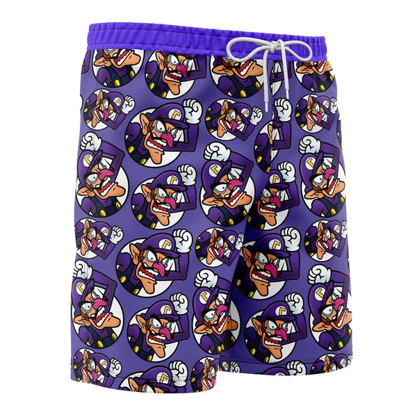 Waluigi Super Mario Board Shorts Swim Trunks