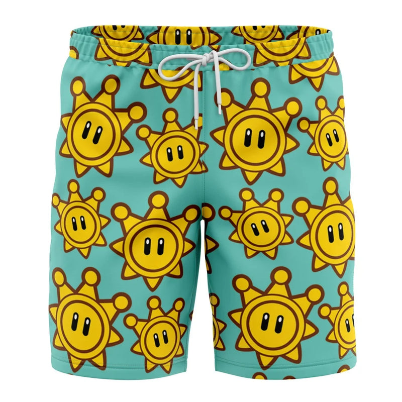 Shine Sprite Super Mario Board Shorts Swim Trunkss