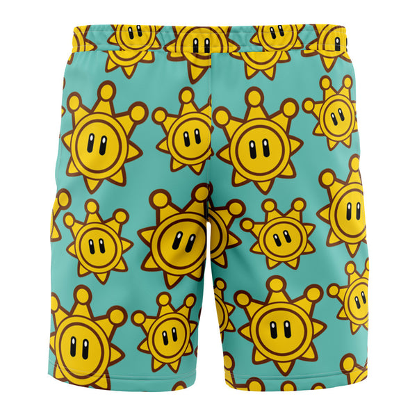 Shine Sprite Super Mario Board Shorts Swim Trunkss