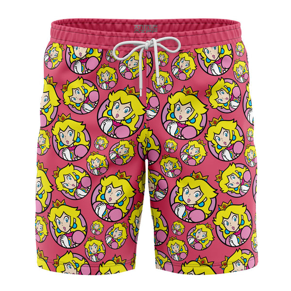 Princess Peach Super Mario Board Shorts Swim Trunks