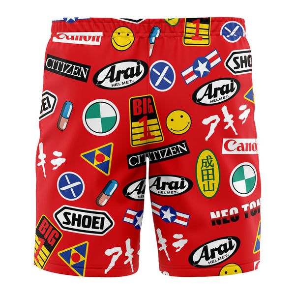 Akira Full Decals Board Shorts Swim Trunks