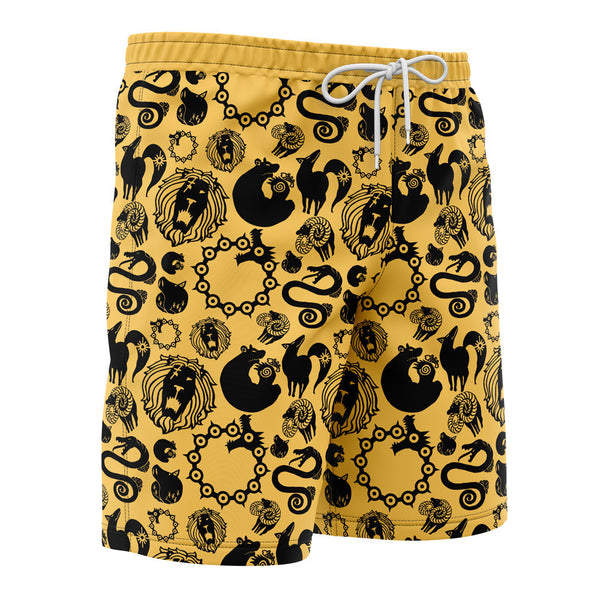 Seven Deadly Sins Tattoos Seven Deadly Sins Board Shorts Swim Trunks