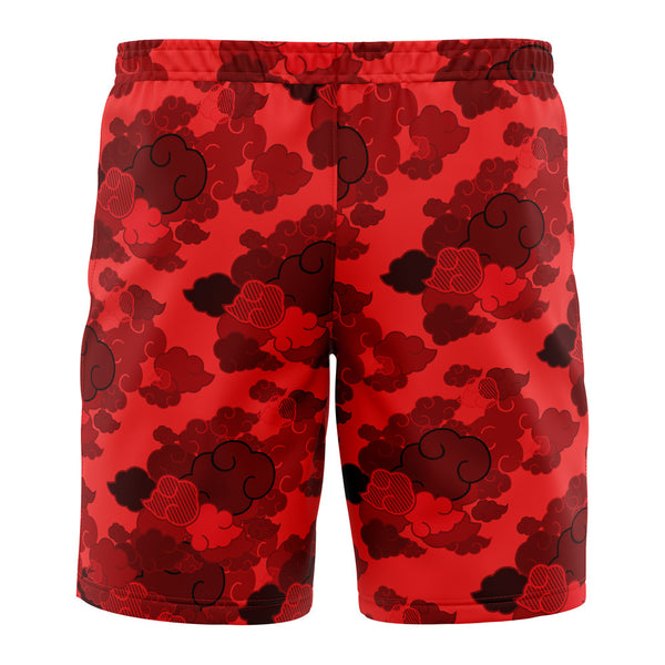 Red Aloha Akatsuki Naruto Board Shorts Swim Trunks