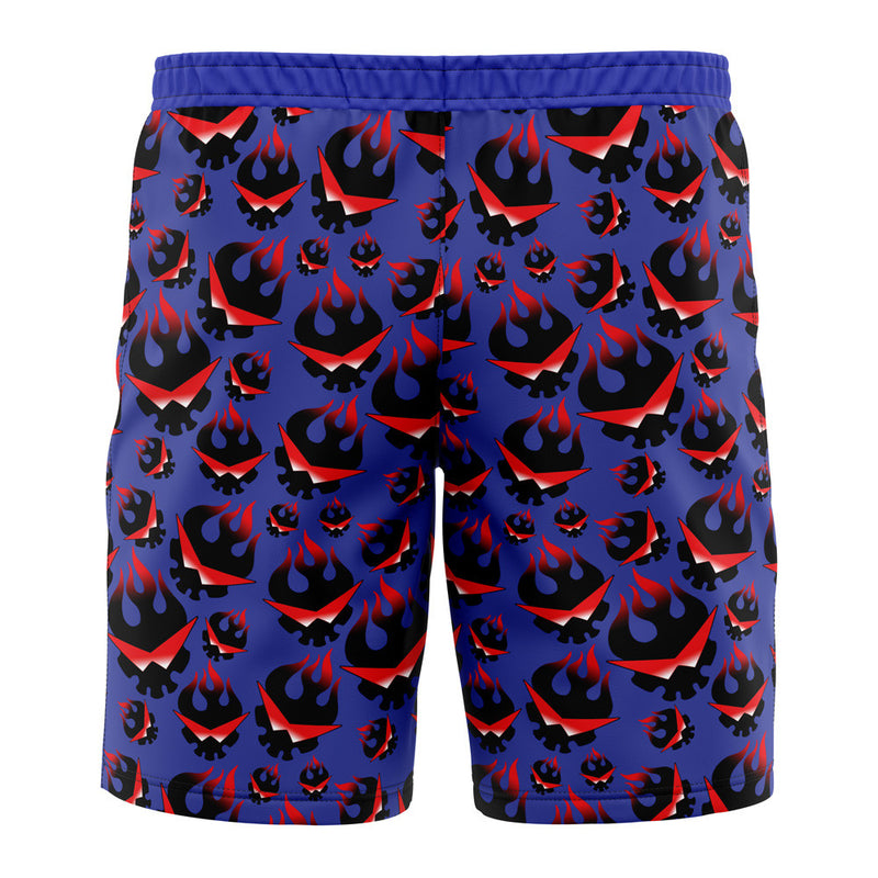 Kamina’s Great Flaming Skull Tengen Toppa Gurren Lagann Board Shorts Swim Trunks