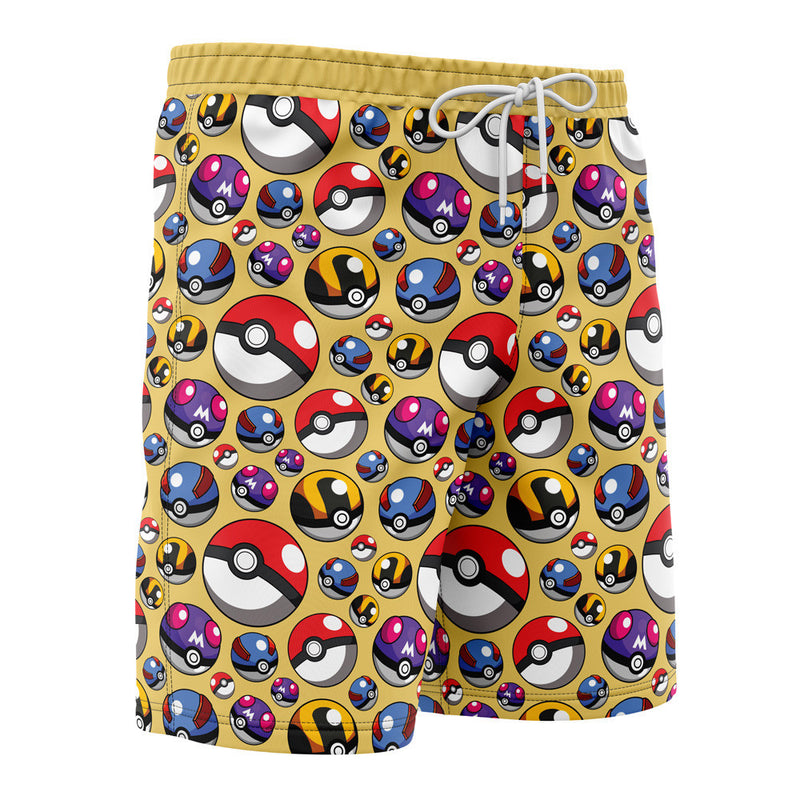 Poke Balls Pokemon Board Shorts Swim Trunks