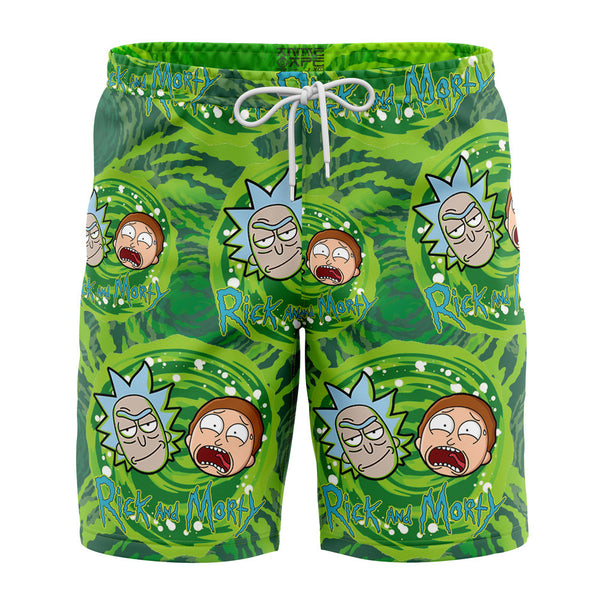 Rick and Morty Trippy Cosmic Rick Board Shorts Swim Trunks