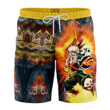 Blazing Bakugo My Hero Academia Board Shorts Swim Trunks