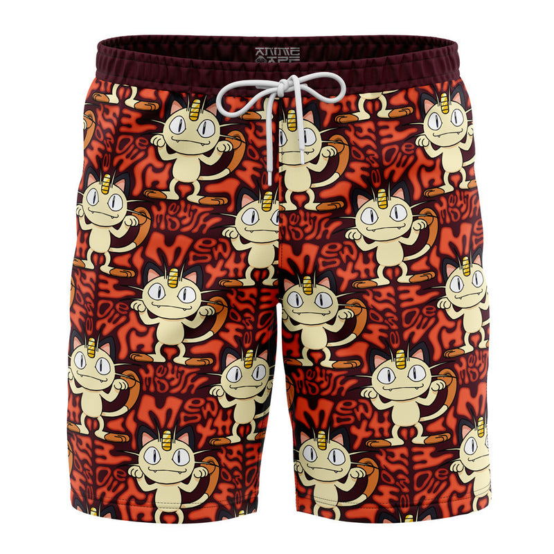 Meowth Pokemon Board Shorts Swim Trunks