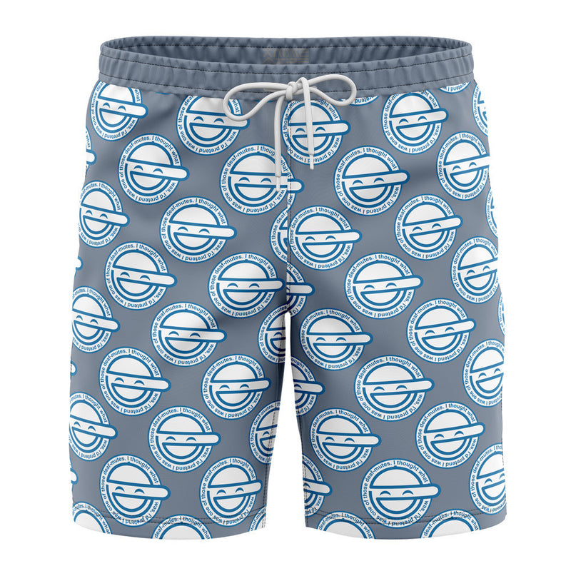 Laughing Man Ghost in the Shell Board Shorts Swim Trunks