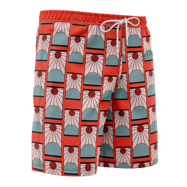 Hanafuda Earrings Demon Slayer Board Shorts Swim Trunks