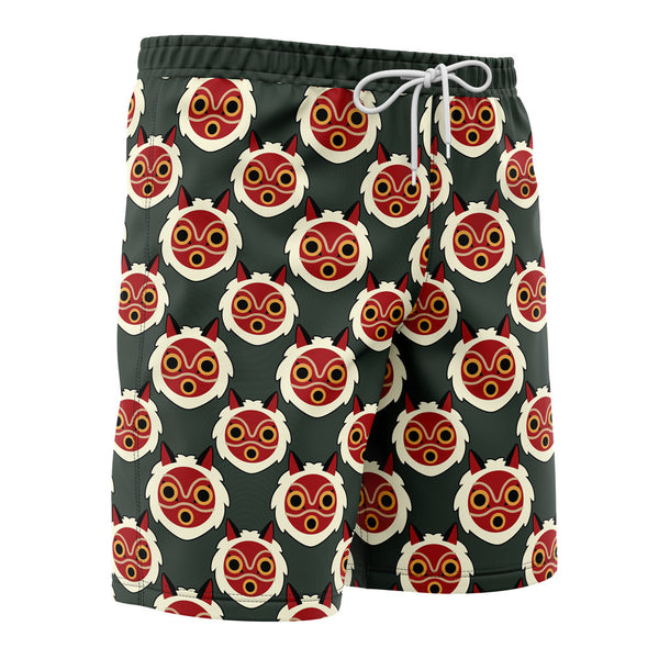 Hime’s Mask Princess Mononoke Board Shorts Swim Trunks