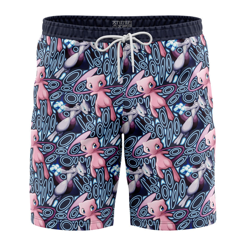 Mew x Mewtwo Pokemon Board Shorts Swim Trunks