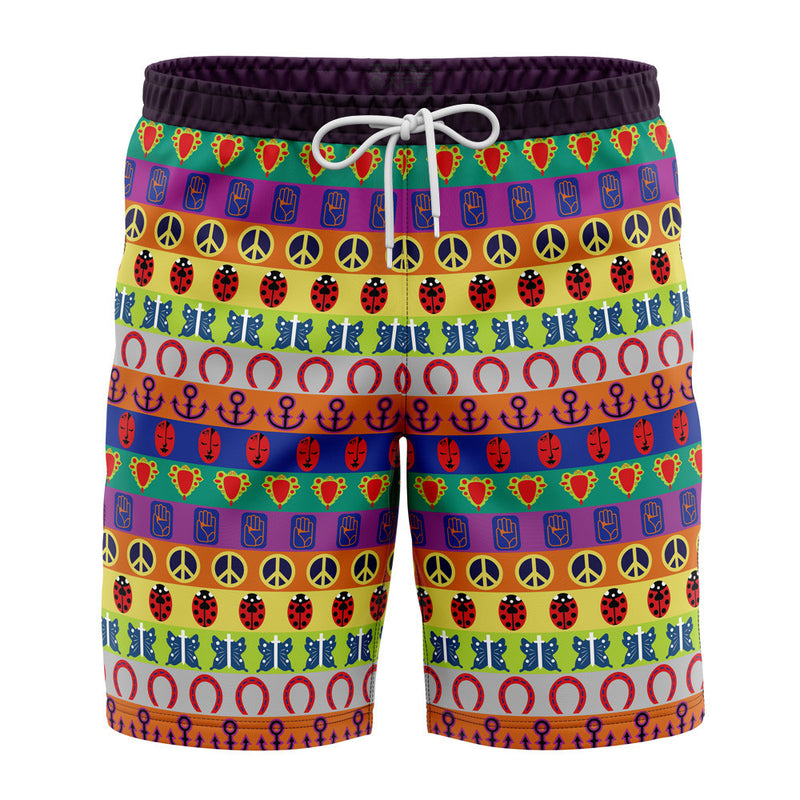 All Symbols Pattern Jojo’s Bizarre Adventure Board Shorts Swim Trunks