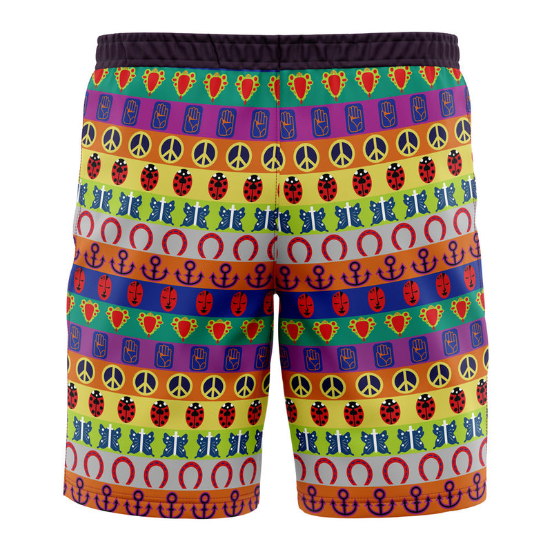 All Symbols Pattern Jojo’s Bizarre Adventure Board Shorts Swim Trunks