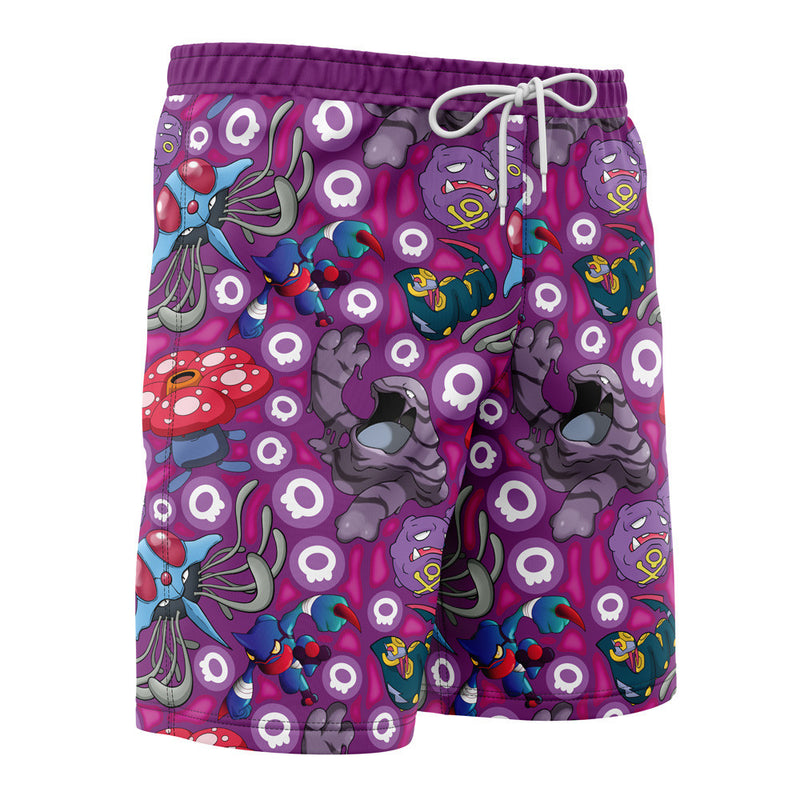 Poison Type Pokemon Pokemon Board Shorts Swim Trunks