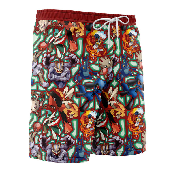 Fighting Type Pokemon Pokemon Board Shorts Swim Trunks