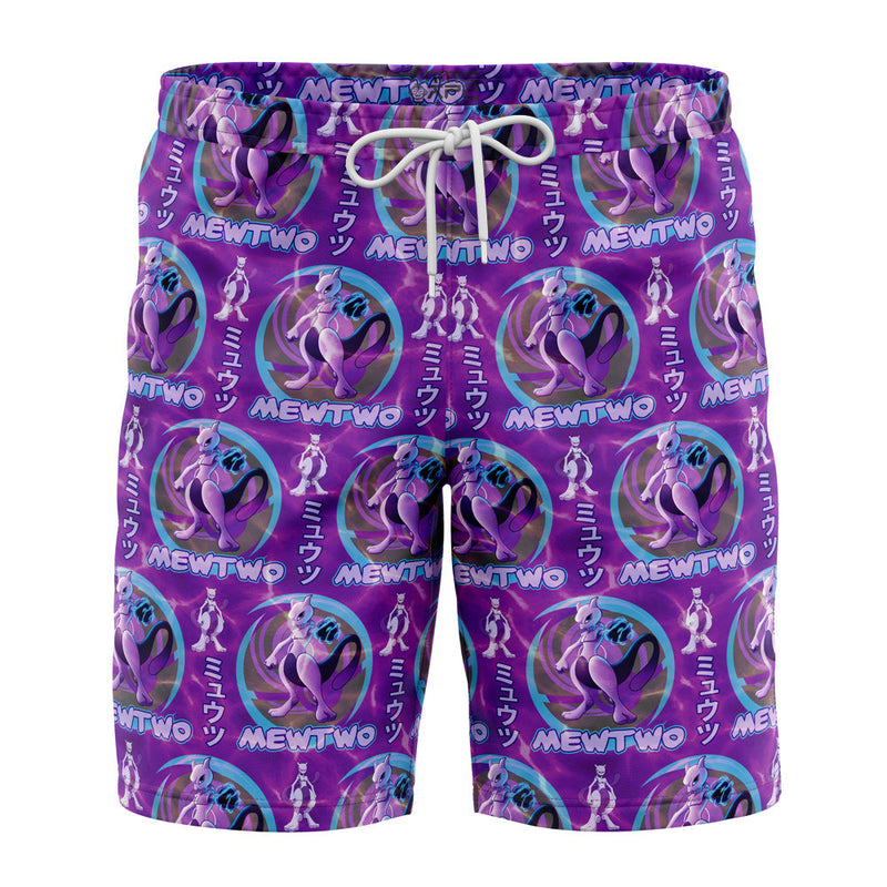 Cosmic Mewtwo Pokemon Board Shorts Swim Trunks