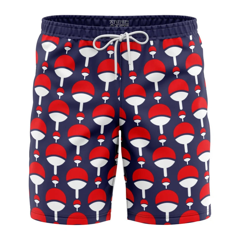 Uchiha Clan Crest Naruto Shippuden Board Shorts Swim Trunks