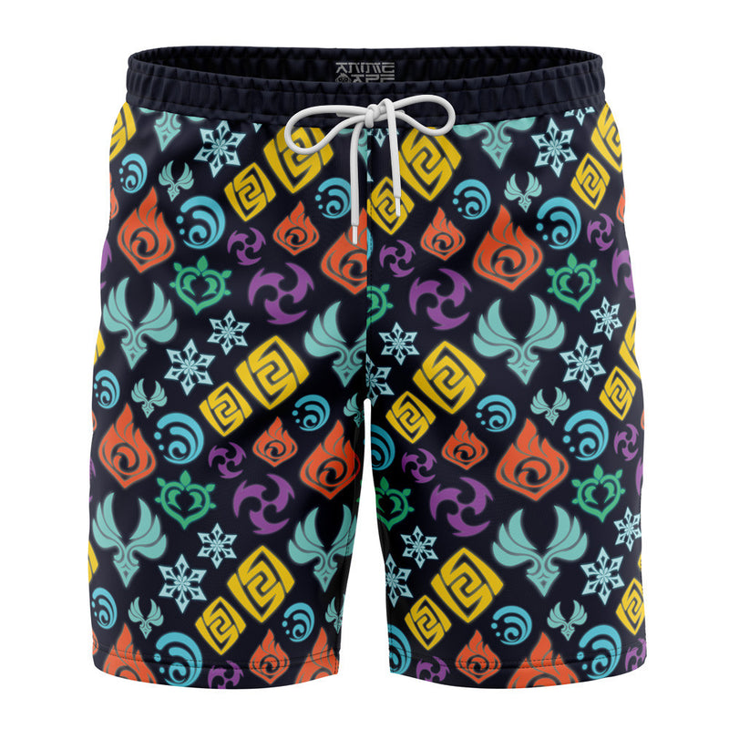 Elemental Visions Genshin Impact Board Shorts Swim Trunks