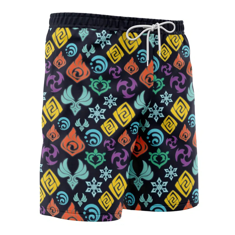 Elemental Visions Genshin Impact Board Shorts Swim Trunks