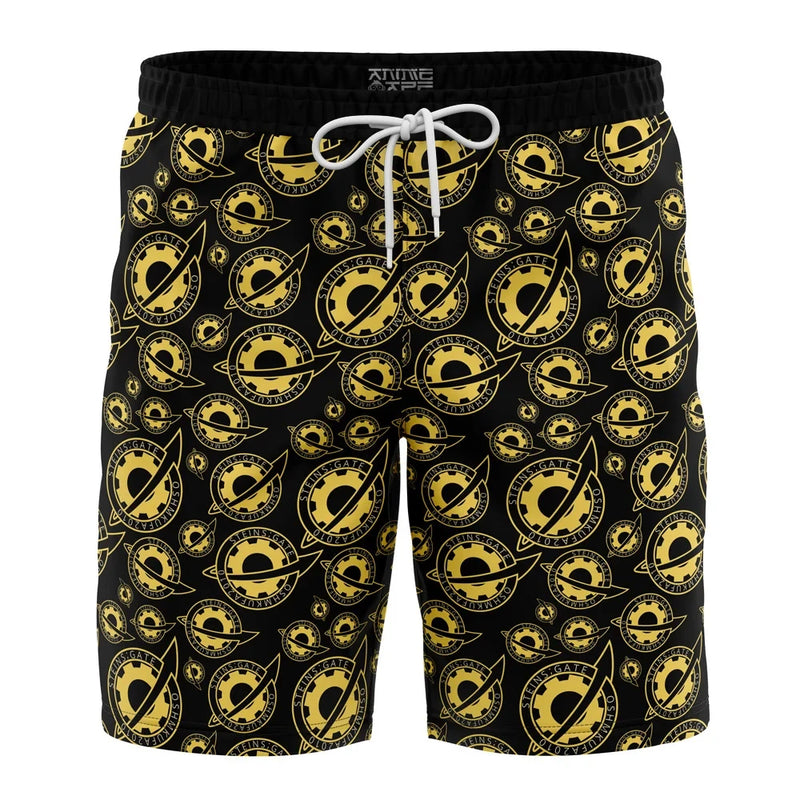 Future Gadget Lab Badge Steins Gate Board Shorts Swim Trunks