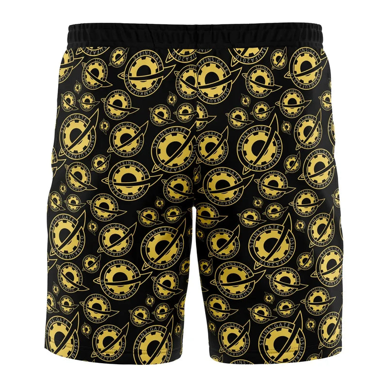 Future Gadget Lab Badge Steins Gate Board Shorts Swim Trunks