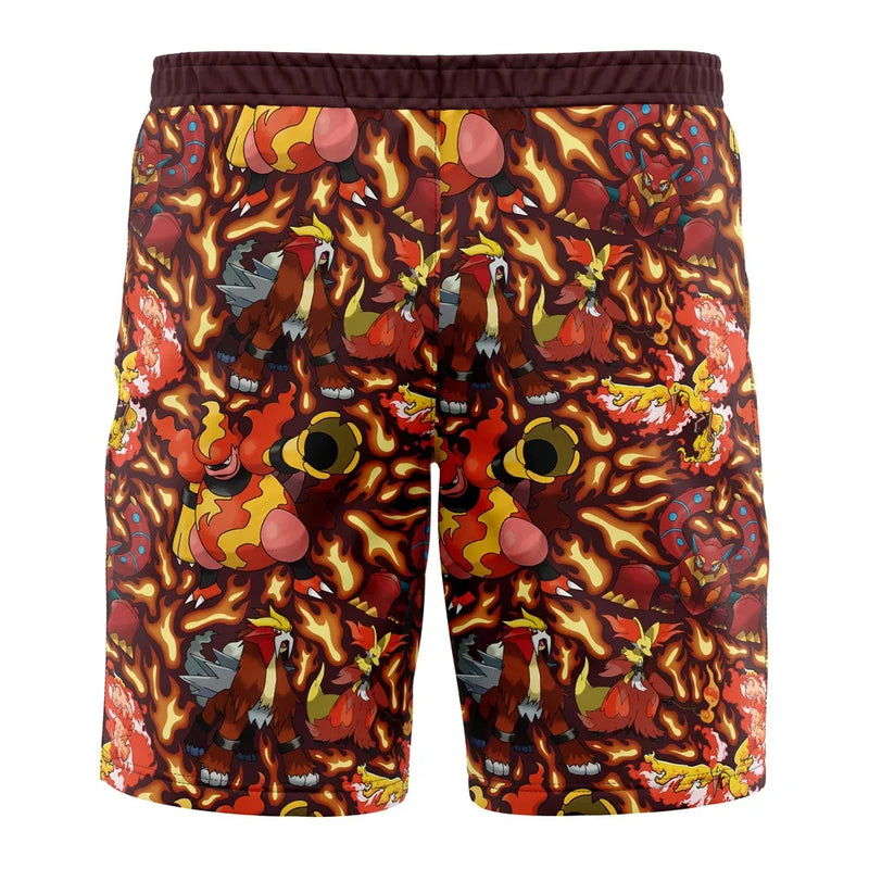 Fire Type Pokemon Pokemon Board Shorts Swim Trunks