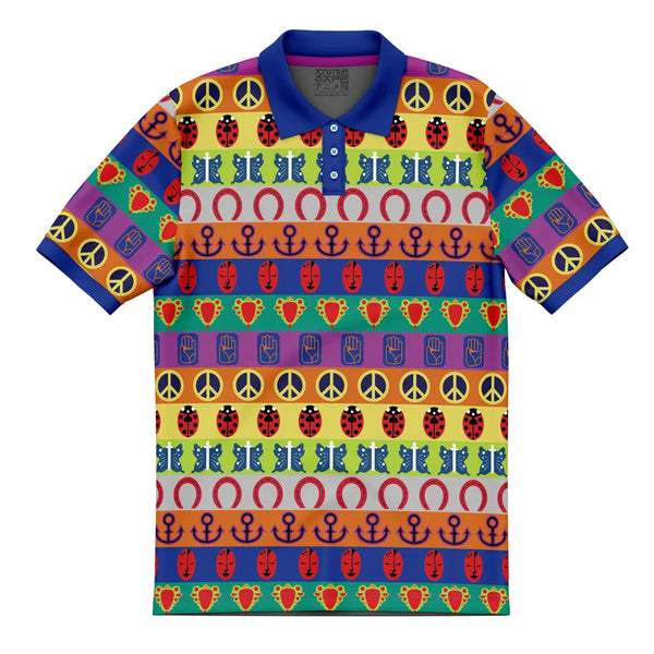 All Symbols Pattern Jojo’s Bizarre Adventure Polo Shirt