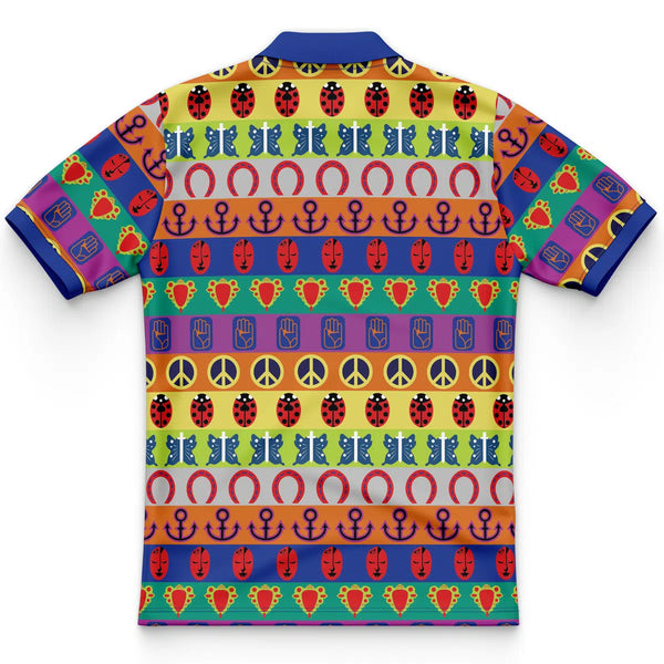 All Symbols Pattern Jojo’s Bizarre Adventure Polo Shirt