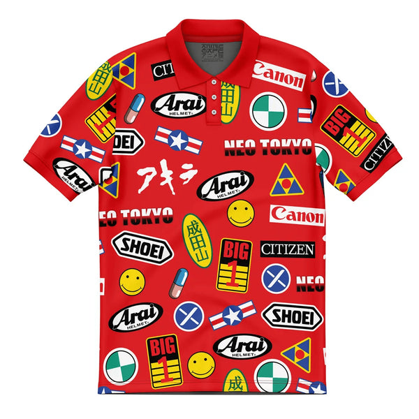 Akira Full Decals Polo Shirt