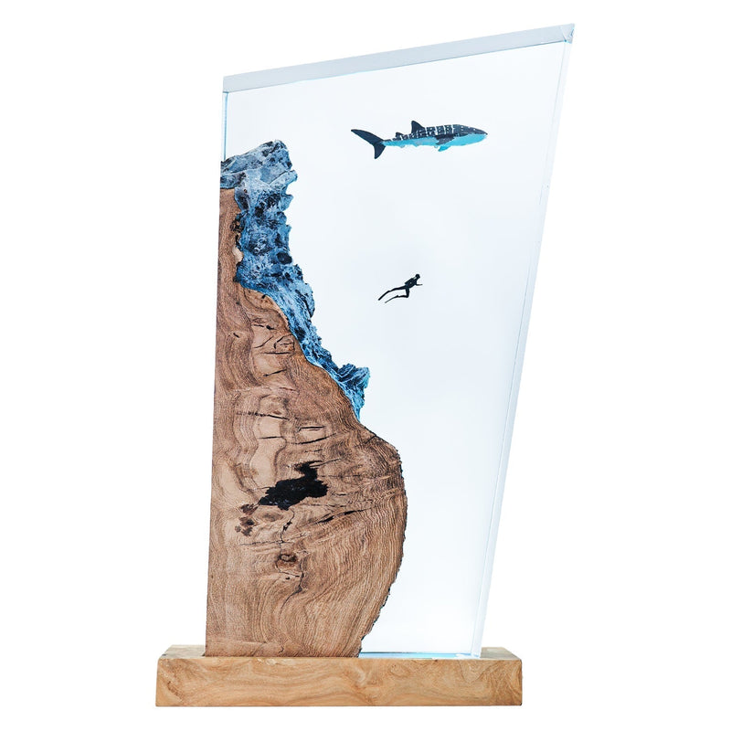 Whale Shark & Diver - High Quality Epoxy Resin Lamp