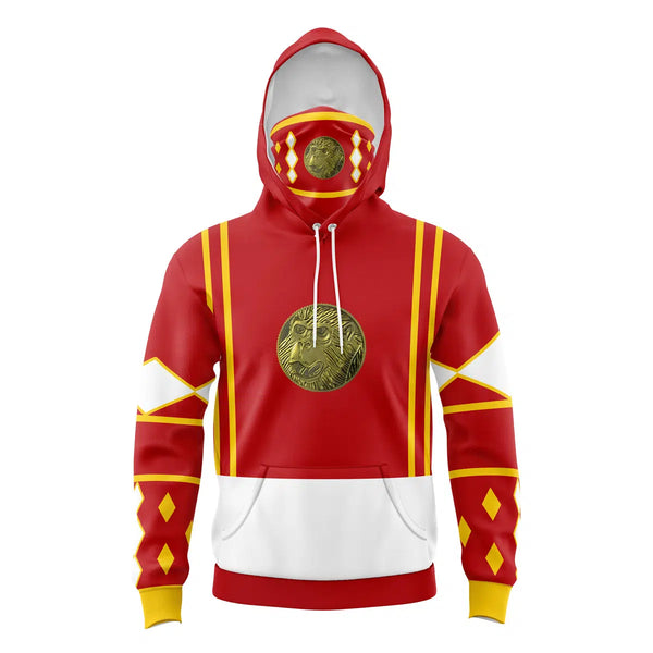 Red Ranger Power Rangers Ninjetti Masked Hoodie