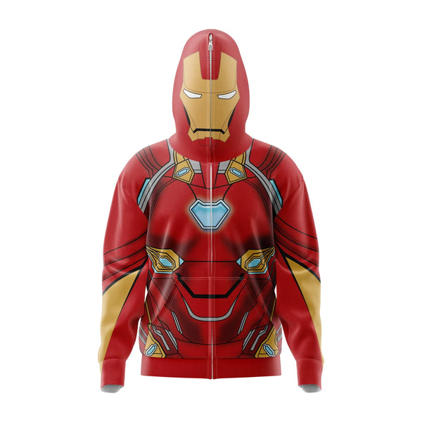 Iron Man Marvel Comics Full Face Zip Hoodie