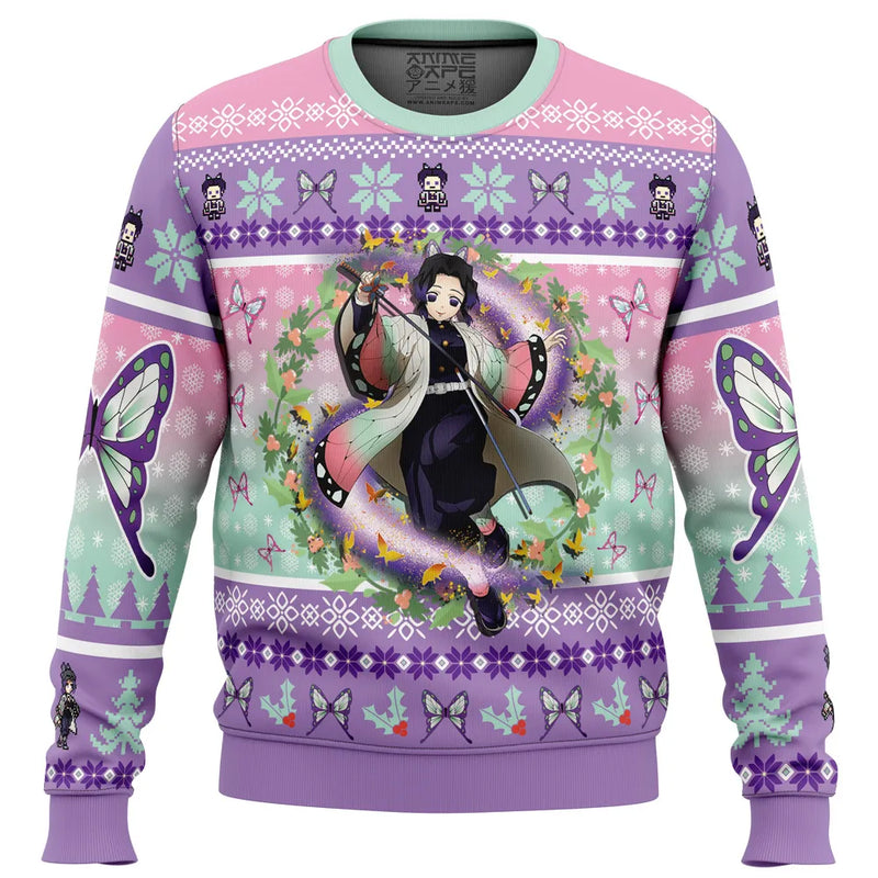 Christmas Kochou Shinobu Demon Slayer Ugly Christmas Sweater