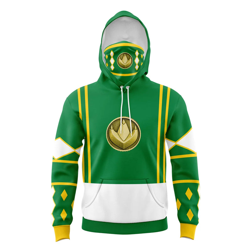 Green Ranger Power Rangers Ninjetti Masked Hoodie