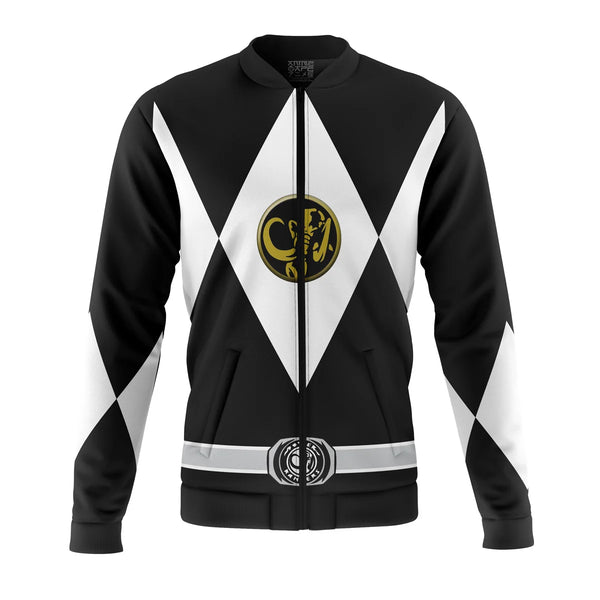 Black Ranger Mighty Morphin Power Rangers Casual Bomber Jacket