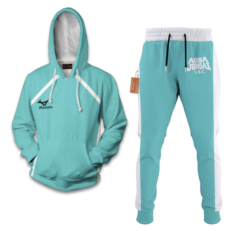 Aoba Johsai High Libero Haikyuu Hoodie And Jogger Set Anime Clothes