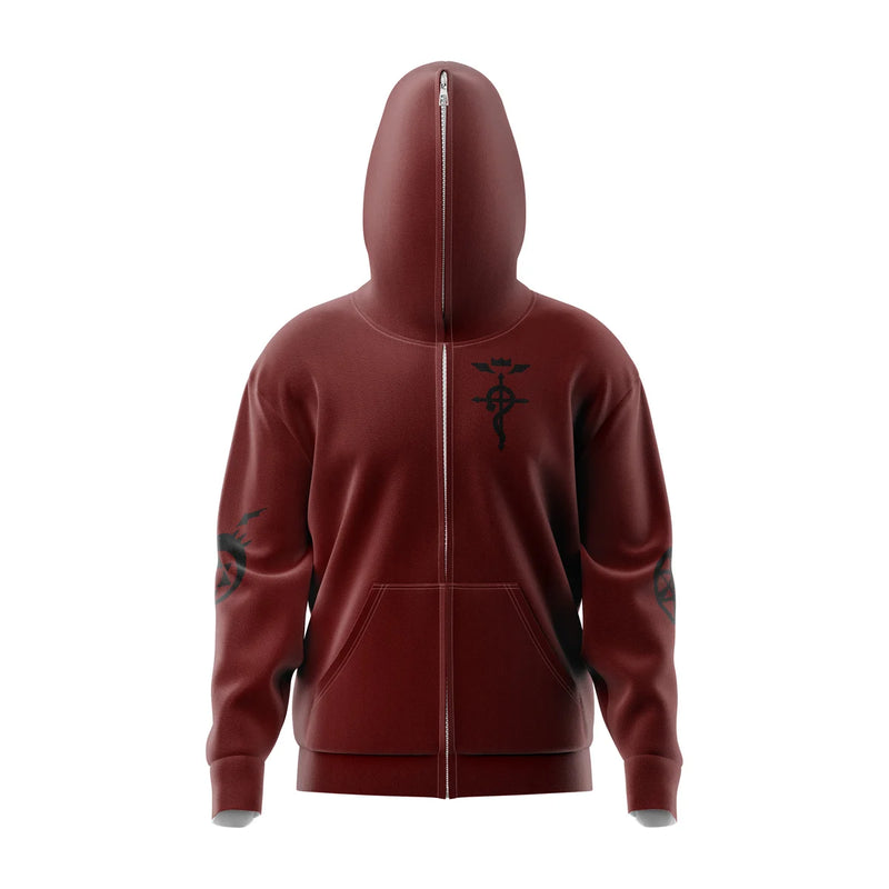 Edward Elric Fullmetal Alchemist Full Face Zip Hoodie