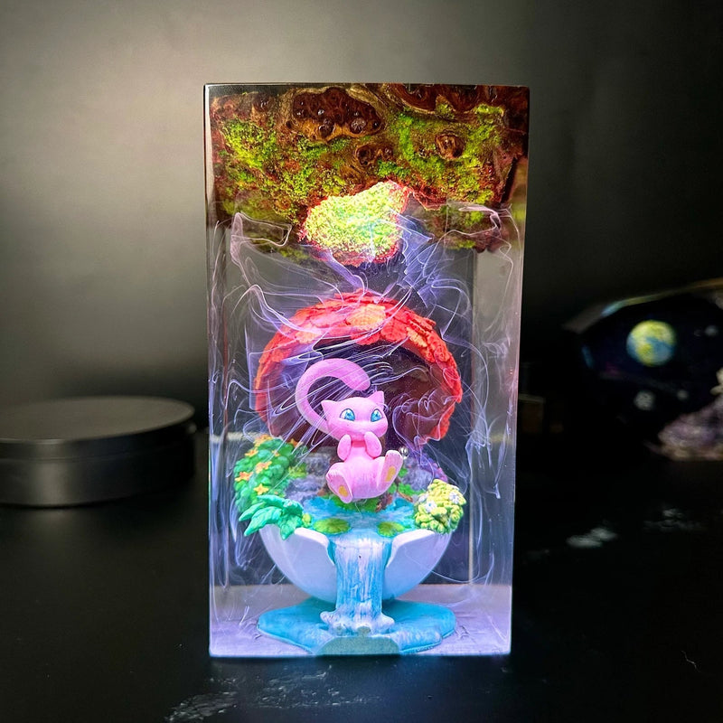 Pokemon Mew Epoxy Resin Lamp, Night Light