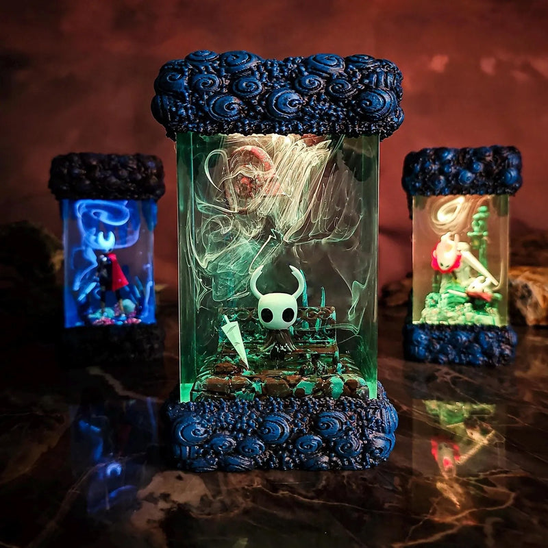 Hollow Knight Diorama Epoxy Resin Lamp, Night Light, Wireless Lights