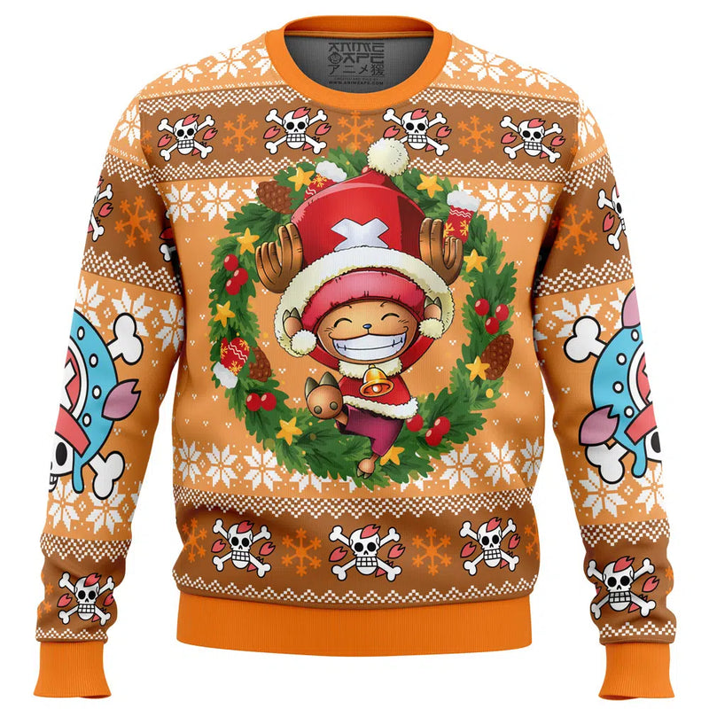 Santa Tony Chopper One Piece Ugly Christmas Sweater