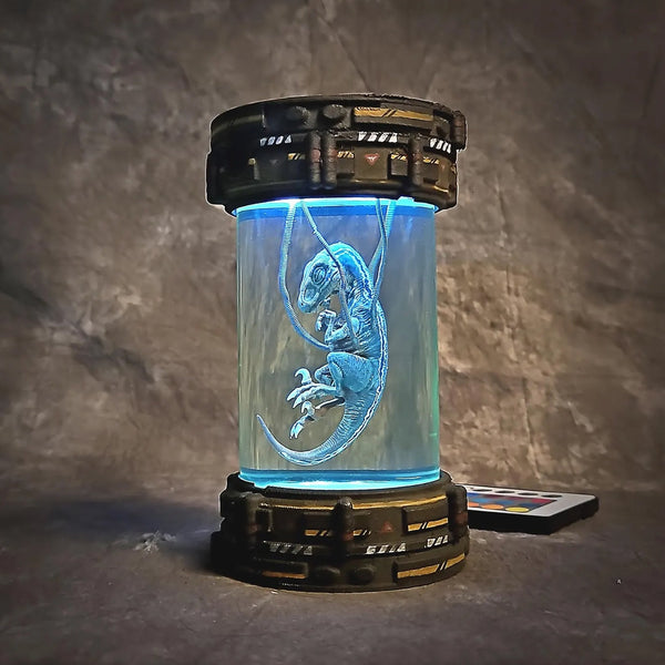 Raptor Dinosaur Healing Chamber Incubator Epoxy Resin Lamp, Night Light, Wireless Lights