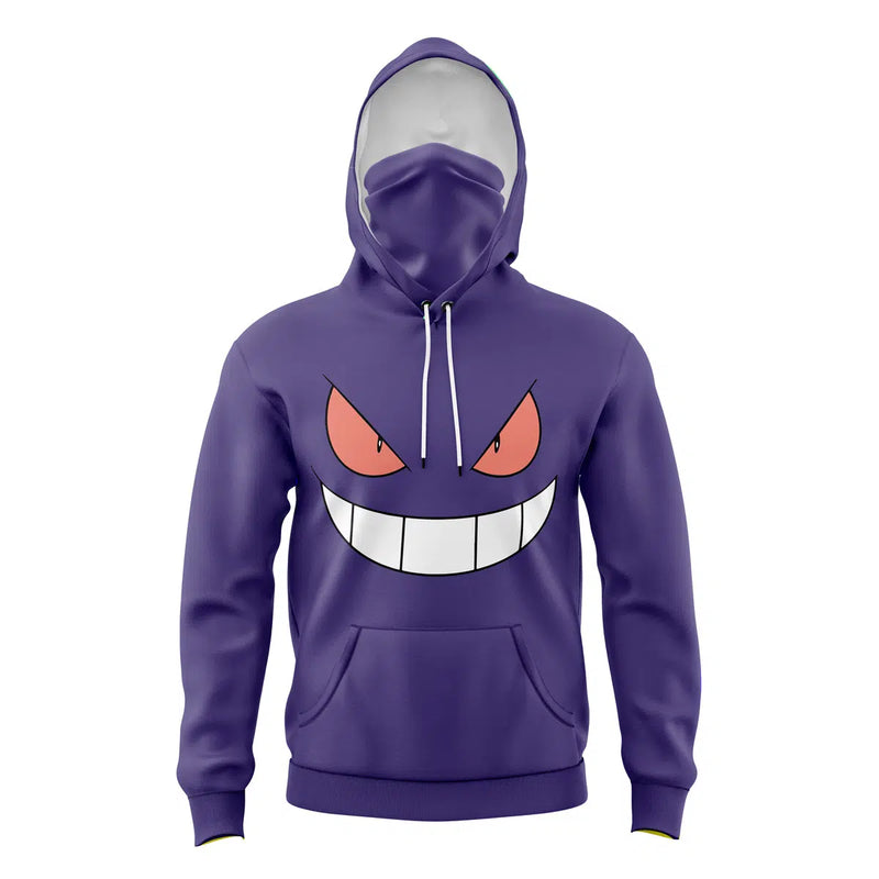 Gengar Pokemon Masked Hoodie