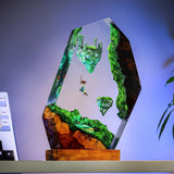 Zelda Link and Sky Islands Epoxy Resin Lamp, Night Light