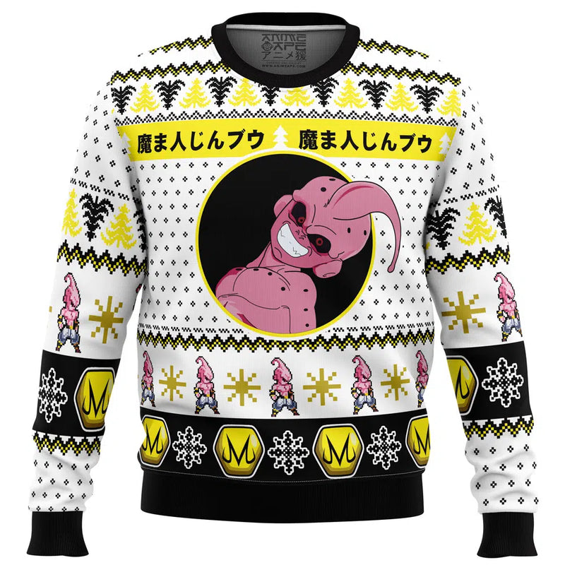 Kid Buu Face Dragon Ball Z Ugly Christmas Sweater