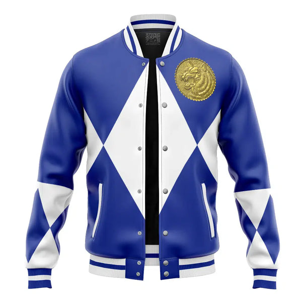 Blue Ranger Wolf Mighty Morphin Power Rangers Varsity Jacket